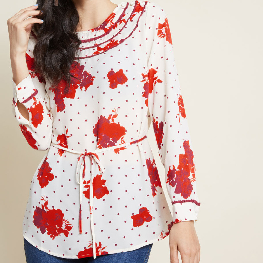 Modcloth A-line blouse with tie